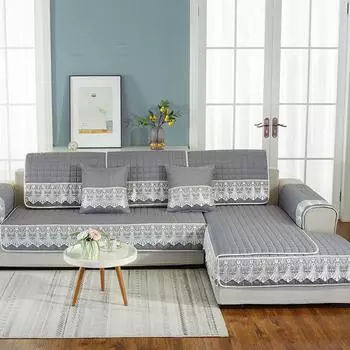 Чехол для диванной подушки Ткань Нескользящая Четыре сезона Универсальная скандинавская простая подушка Все включено Чехол для дивана Высококачественное полотенце для спинки дивана 70*70
