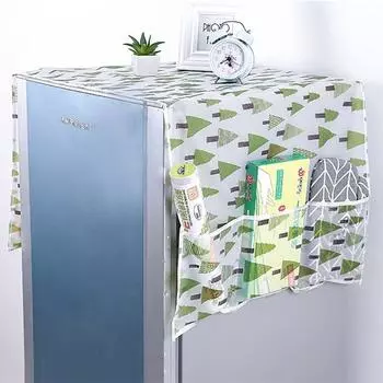 Чехол для домашнего холодильника, тканевый чехол для защиты от пыли, сумка-органайзер для хранения, чехол для холодильника, подвесной мешок, чехол для холодильника от пыли, чехол для холодильника с принтом Random color #C0QA6#