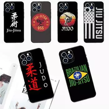 Чехол для дзюдо BJJ джиу-джитсу для iPhone 15 14 13 12 11 Pro Max Mini Cover X XR XS SE 8 7 14 15 Plus аксессуары iPhone 12