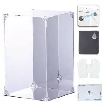 Чехол для фигурки COOLTAKU, акриловое основание с защитой от ультрафиолета, зеркало заднего вида, магнитный чехол для коллекции с передней дверцей, более прочный корпус из акрила