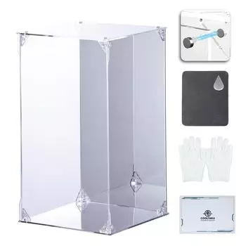 Чехол для фигурки COOLTAKU, акриловое основание с защитой от ультрафиолета, зеркало заднего вида, магнитный чехол для коллекции с передней дверцей, более прочный корпус из акрила