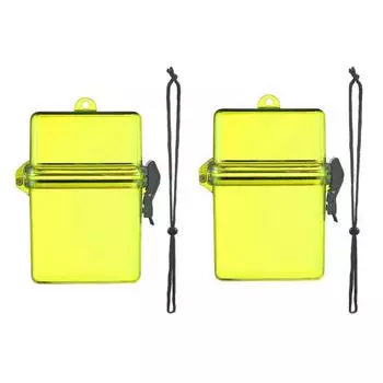 Чехол для фотокарточки Fun Zone, ожерелье, неоново-зеленый, 2 шт.