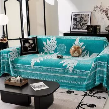 - Чехол для французского дивана класса люкс, одеяло из синели, защита от царапин для гостиной, защита мебели на 3/4 места на все времена 180x130cm хаки