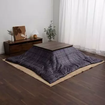 Чехол для футона Ikehiko Kotatsu, чехол Charis, 195 x 195 см, темно-синий, повседневный, в клетку, водоотталкивающий, можно стирать, прибл.. #5576129