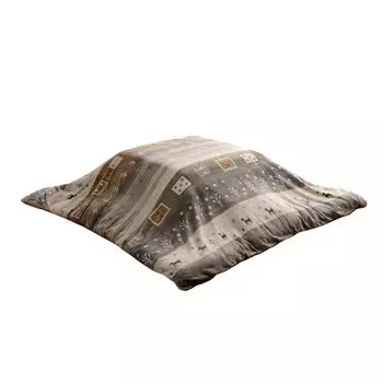 Чехол для футона Ikehiko Kotatsu, квадратный, серый, 195 x 195 см, моющийся, на молнии, в скандинавском стиле, мягкий, гладкий, прибл.. #1171980138060 серый