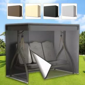 Чехол для гамака для качелей, чехол для садовых качелей, 3-местный, защита для сада и патио, солнцезащитный козырек, водонепроницаемый чехол для стула, горячая дропшиппинговая поставка чёрный