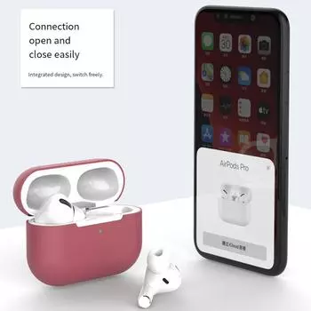 Чехол для гарнитуры AirPods Pro с силиконовым защитным чехлом белый