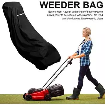 Чехол для газонокосилки со светоотражающими полосами, защита от солнца и снега, чехол для газонокосилки с сумкой для хранения чёрный