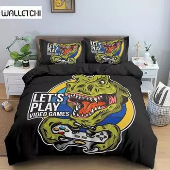 Чехол для геймпада, пододеяльник, двойной размер, игровой комплект постельного белья для детей, молодых людей, видеоигр, полиэстер, пододеяльник для подростков, игровой чехол EU single(135x200cm)