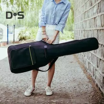 Чехол для гитары 39 дюймов с двумя регулируемыми плечевыми ремнями, утолщенный чехол для электрогитары, водоотталкивающий чехол на молнии, сумка для электробас-гитары A