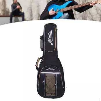 Чехол для гитары, сумка для переноски, водонепроницаемый органайзер с карманами, 1 см толщиной губчатая подкладка из ткани Оксфорд