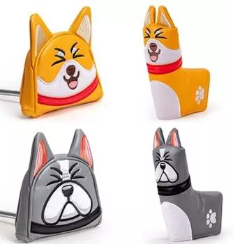 Чехол для гольф-головки Чехол для молотка Pin-Type Совместим с паттером Scotty Cameron Spider Odyssey Магнитная застежка Laughing Dog Bulldog Pin (для