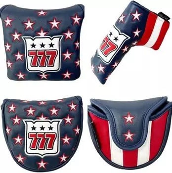 Чехол для гольф-головки Чехол для молотка штифтового типа Совместим с паттером Scotty Cameron Spider Odyssey с магнитным замком Lucky 777 (Площадь)