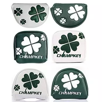 Чехол для гольф-головки Чехол для паттера с магнитом для молотка красный маленький совместим с Odyssey 2 Ball Паттер TaylorMade Spider с узором клевер зеленый (Клевер