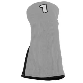 Чехол для гольф-клуба, смешанная ткань, защита головки, вязаный полиэстер, водонепроницаемый ПУ, с номером для