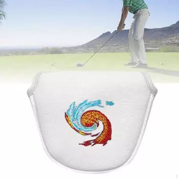 Чехол для гольф-клюшки для большинства новичков, защитная мягкая подкладка, легко чистится белый