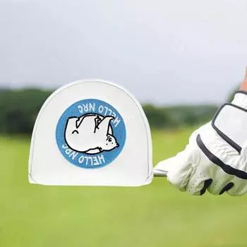 Чехол для гольф-паттера с магнитным молотком, чехол для гольф-клюшки, чехол для гольф-клюшки, милый чехол для клюшки с дизайном в виде белого медведя, чехол для гольфиста U