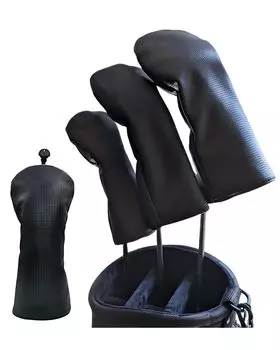 Чехол для гольфа бренда, изготовленный из высококачественной ПВХ-кожи, углеродного узора, драйвер, фарватер, дерево, номер утилиты, дисплей, бирка для водонепроницаемого фарватера [внутренний]