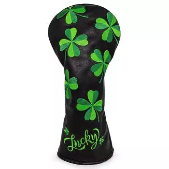 Чехол для гольфа Lucky Clover, характеристики, комплект чехлов для гольфа из дерева, черный чехол для гольфа, чехол для Fairway Hybrid, чехол для гольфа Aliennana, высококачественная вышивка