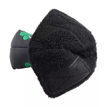 Чехол для гольфа PU с четырьмя листами клевера, аксессуар для гольфа(черный) чёрный