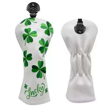 Чехол для головки клюшки для гольфа Lucky Clover, спецификация, набор чехлов для гольфа из дерева, чехол для драйвера гольфа, чехол для гибридной головки Fairway, чехол для паттера, штифтовый тип, сделано Aliennana