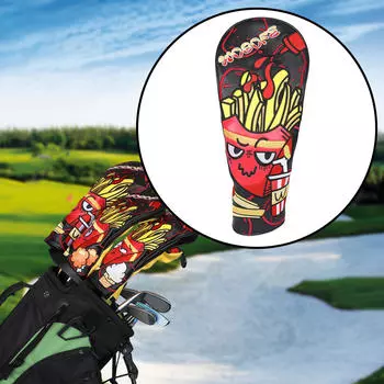 Чехол для головки клюшки для гольфа для деревянного оборудования, удобный в обращении, легкий, для любителей подарков UT Black 28cmx9.5cm