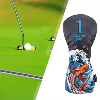 Чехол для головы гольф-клюшки из дерева Чехлы для клюшек с длинным грифом Защитный чехол Аксессуары Портативный black UT