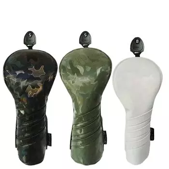 Чехол для головы Utility Driver Wood Golf Чехол для головы UT DR FW Чехол Laser Camouflage Водонепроницаемый Характеристики Набор из 4 FW x (белый, (ДР, 2, ЮТ))