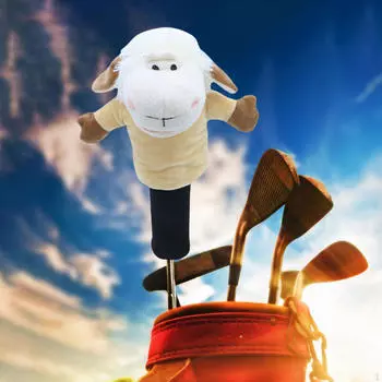 Чехол для головы водителя гольф-клуба из дерева Чехол для головы клюшки в форме ягненка Защитный чехол для хранения вещей Подарок для транспортировки With feet