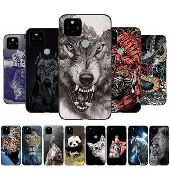 Чехол для Google Pixel 5 Для Google Pixel 5A 5G Чехол для Pixel 5 XL 5G 4G Чехол Pixel5 a 5XL Черный чехол из ТПУ Лев Волк Тигр Дракон Pixel 5