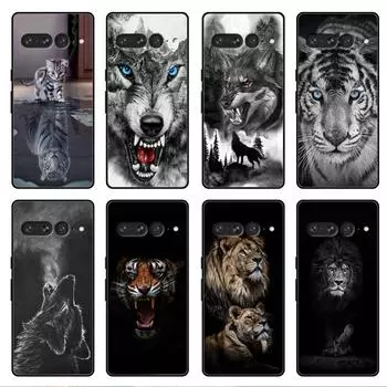 Чехол для Google Pixel 7 6 Pro 5 4 3 3a XL 5a 4a 5G, мягкий для Pixel 6Pro 4XL 3XL 3aXL, задняя крышка Fundas Wolf Dog Cat Bird Pixel 6