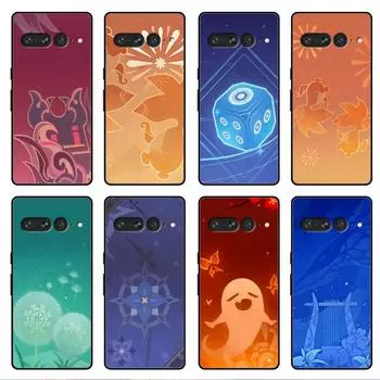 Чехол для Google Pixel 7 6 Pro 5 4 3 3a XL 5a 4a 5G Мягкий чехол для Pixel 6Pro 4XL 3XL 3aXL Задняя крышка Fundas Genshin Impact Logo Pixel 6