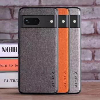 Чехол для Google Pixel 7A, чехол, роскошный текстильный кожаный чехол, мягкий ТПУ, жесткий чехол для телефона, чехол для Google Pixel 7a, чехол Pixel 7A чёрный