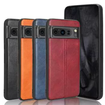 Чехол для Google Pixel 8 Pro, роскошные чехлы из искусственной кожи из телячьей кожи с жесткой задней крышкой для Pixel 8A 7 Pro 7A 6 Pro 6a 5a 4 xl Google Pixel 8 чёрный