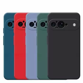 Чехол для Google Pixel 9 Чехол-бампер для Google Pixel 9 Противоударный жидкий силиконовый чехол-накладка из ТПУ для телефона Google Pixel 9 Pixel 9 чёрный