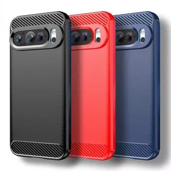 Чехол для Google Pixel 9 Чехол для Google Pixel 9 Противоударный мягкий силиконовый защитный бампер для Google Pixel 9 Fundas For Google Pixel 9 красный