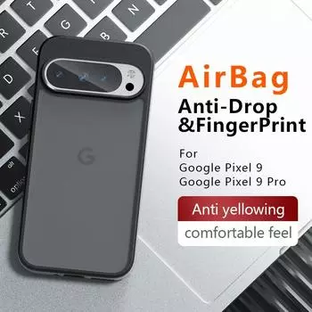 Чехол для Google Pixel 9 Pro XL 8 Pro 8A 7A Luxury Armor Matte Clear Phone Cover для Pixel9 Pro XL Pixel8pro Акриловый тонкий противоударный бампер For Pixe 9 чёрный
