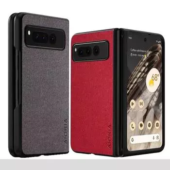 Чехол для Google Pixel Fold 5G, роскошный текстильный кожаный чехол из мягкого ТПУ, жесткий чехол для телефона, чехол для Google Pixel Fold, чехол Pixel Fold чёрный