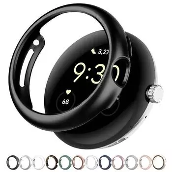 Чехол для Google Pixel Watch Ультратонкий ударопрочный жесткий ПК-чехол с защитной рамкой по всему периметру для аксессуаров Pixel Watch for Google Pixel Watch прозрачный