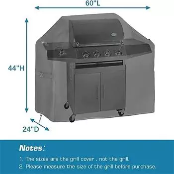 Чехол для гриля на открытом воздухе 210D Weber Round Водонепроницаемый пылезащитный чехол для барбекю Courtyard Sunscreen защищает гриль для барбекю чёрный
