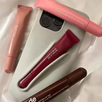 Чехол для губ Силиконовая помада для губ Глазурь для губ Чехол для телефона Клейкий чехол Подходит для популярных оттенков для губ Назад Наклейка на держатель Серый Красный for iphone 11 чёрный