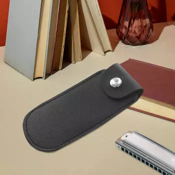 Чехол для губной гармошки, чехол из искусственной кожи, портативный мешок для подарков, компактный музыкальный мешок 10 holes argent