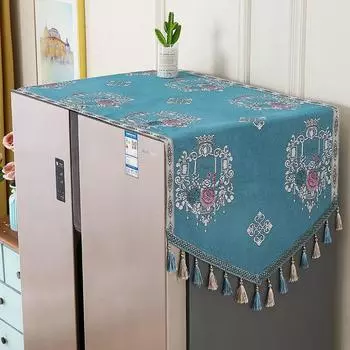 Чехол для холодильника, чехол для однодверного двухдверного холодильника, полотенце для стиральной машины, чехол для стиральной машины, универсальный чехол, полотенце, пылезащитный чехол, занавеска Single door 55X140cm белый