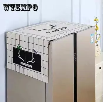 Чехол для холодильника от пыли и масла, тканевый чехол для холодильника, пылезащитный чехол, украшение для дома, сумка для подвешивания холодильника