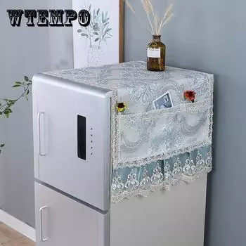 Чехол для холодильника от пыли Кружевной чехол для холодильника Домашний декор Подвесная сумка для холодильника