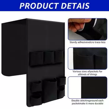 Чехол для холодильника с защитой от пыли, ткань Оксфорд 600D, подвесная сумка, сумка для хранения на холодильнике, портативная, стильная, многоцелевая чёрный