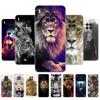 Чехол для Honor 50 Lite 6,67 дюйма, мягкий силиконовый чехол из ТПУ для задней панели телефона Huawei Honor 50Lite, легкий бампер, чехол с волком, тигром, львом, медведем Honor 50 Lite
