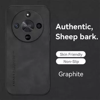 Чехол для Honor Magic6 lite Magic 6 lite, мягкий силиконовый край, твердая задняя крышка, чехол для телефона из искусственной кожи For Honor Magic6 lite чёрный