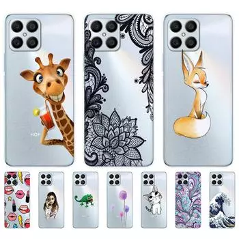 Чехол для Honor X8, задняя крышка для HonorX8, чехол для Honor X 8, прозрачный чехол для телефона, защитная сумка, мягкий силиконовый чехол из ТПУ, бампер Honor X8