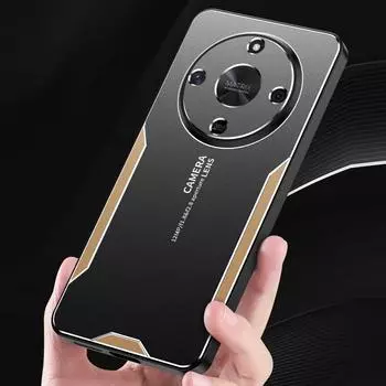 Чехол для Honor X9B, металлический алюминиевый чехол, защищающий линзы, противоморозный чехол для Honor X9B, предотвращающий появление отпечатков пальцев, металл + ТПУ For Honor X9B синий